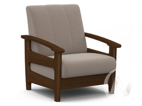 Кресло для отдыха Омега (орех лак/CATANIA COCOA) в Зелёном Бору - zelyonyj-bor.katalogmebeli.com | фото