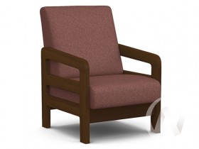 Кресло отдыха Вега-34 (орех лак/UNO BERRY) в Зелёном Бору - zelyonyj-bor.katalogmebeli.com | фото