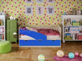 Кровать Бабочки 2,0м (Синий матовый) в Зелёном Бору - zelyonyj-bor.katalogmebeli.com | фото