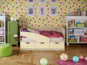 Кровать Бабочки 2,0м (Ваниль матовый) в Зелёном Бору - zelyonyj-bor.katalogmebeli.com | фото